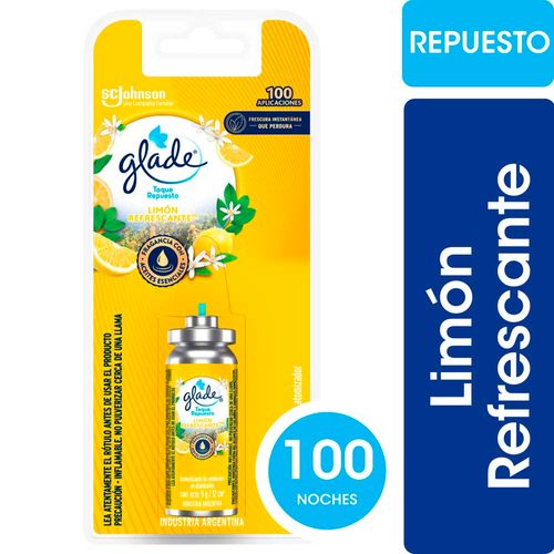 Desodorante Ambiente Toque Limon Repuesto 9 Gr Glade