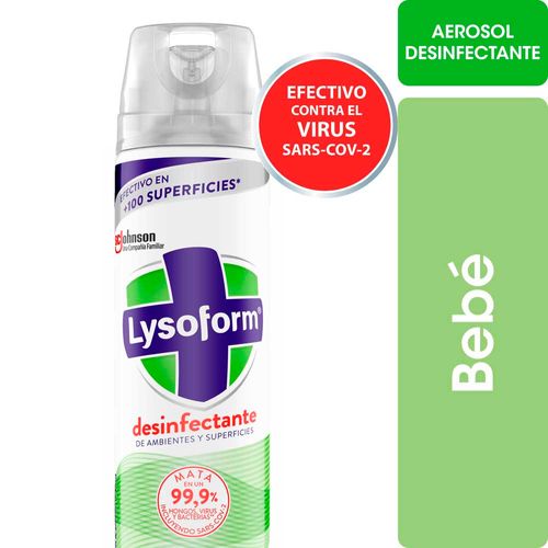 Desinfectante De Ambiente Lysoform Bebé Aerosol 360ml