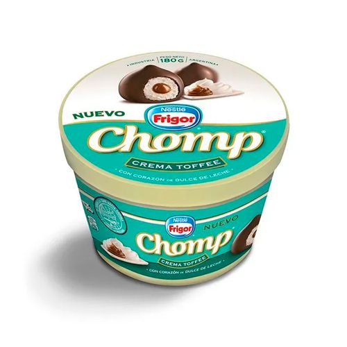 Helado Chomp Crema Toffee Con Corazón Dulce De Leche 200 Gr