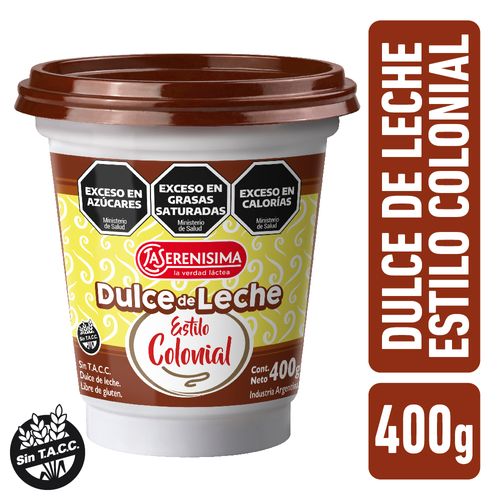 Dulce De Leche La Serenisima Colonial 400 G