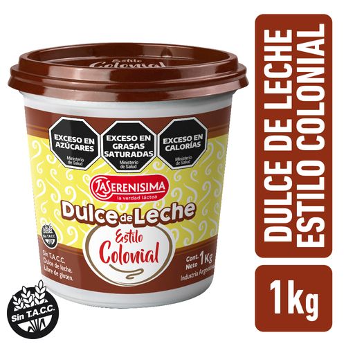 Dulce De Leche La Serenisima Colonial 1kg