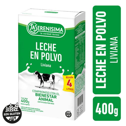 Leche En Polvo Descremada La Serenisima 400 Gr
