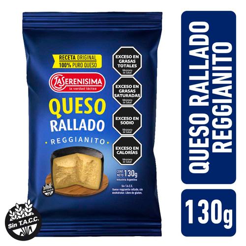 Queso Reggianito Rallado La Serenisima 130 Gr