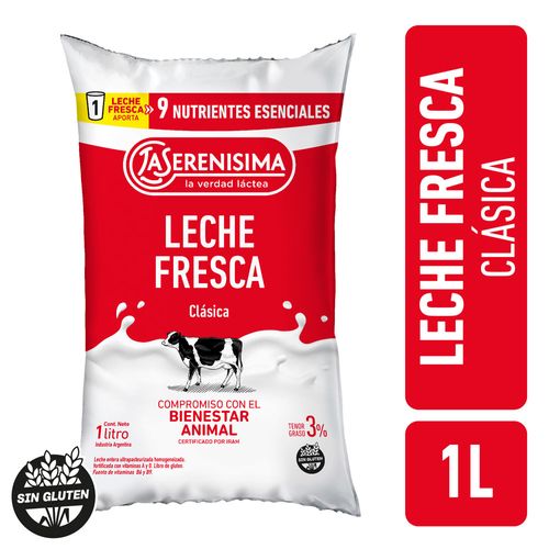 Leche Entera La Serenísima 3sachet 1lt