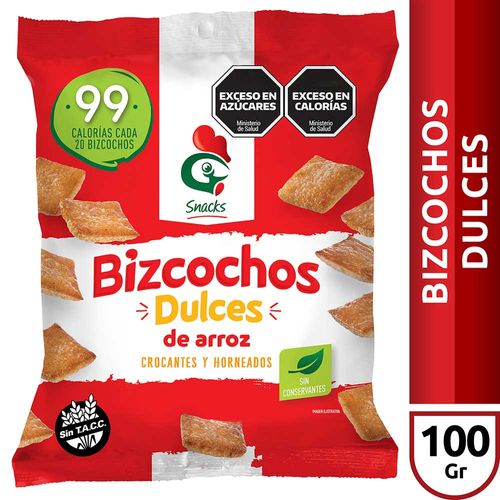 Bizcocho Arroz Gallo Snack Dulce X 100gr