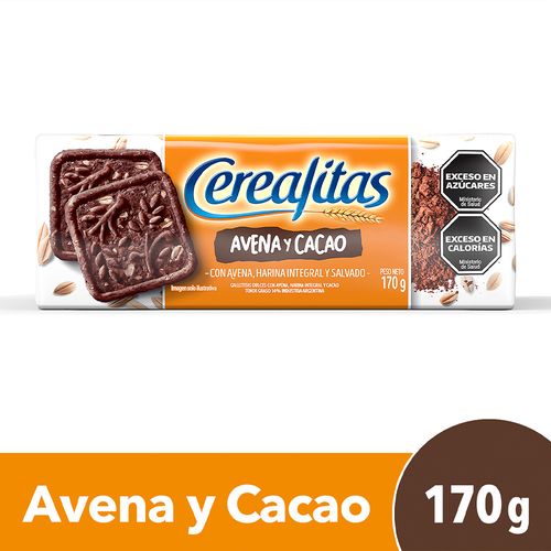 Galletitas Dulces Avena Y Cacao 170 Gr Cerealitas