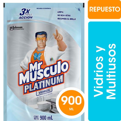 Limpiador Líquido Vidrios Repuesto 900 Ml Mr Músculo