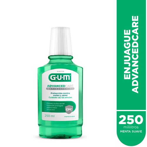 Enjuague Antibacterial Menta Suave X 250 Ml Gum