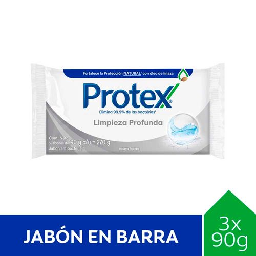 Jabon De Tocador Protex Limpieza Profunda 3x90 Gr