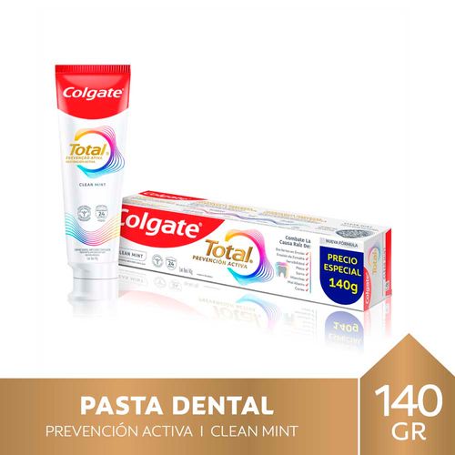 Pasta Dental Total Clean Mint Prevención Activa 140 Gr Colgate