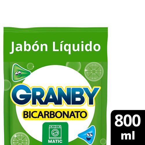 Jabón Líquido Granby  Bicarbonato De Limón 800 Ml