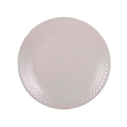 Plato  Fondo  28 Cm Porcelana Rombos Krea