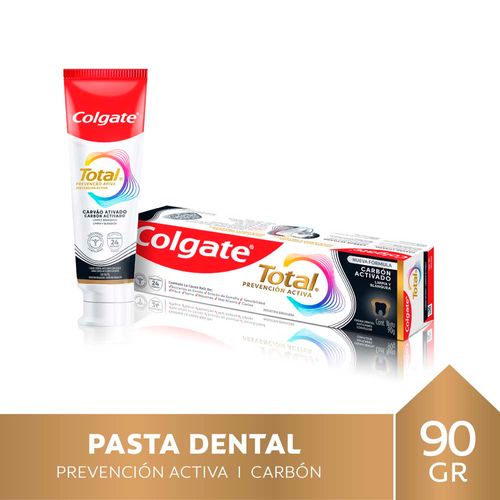 Pasta Dental Total Carbón Activado con Flúor 90 Gr Colgate