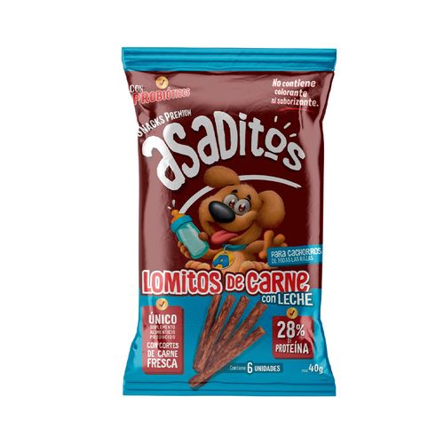Snack Asaditos Para Perros Cachorros 40gr