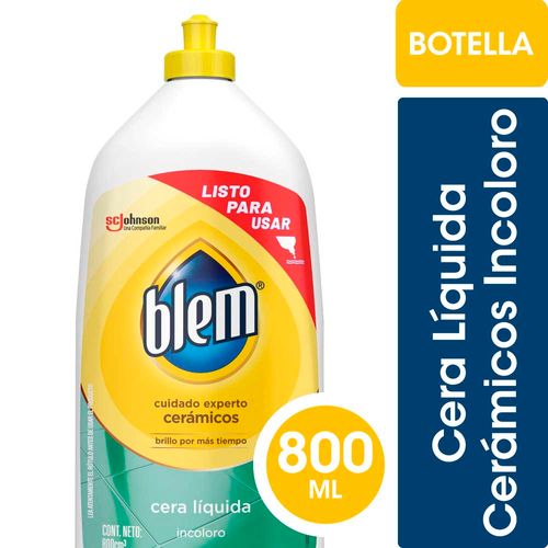 Cera Líquida Piso Cerámico Incoloro Botella 800 Ml Blem