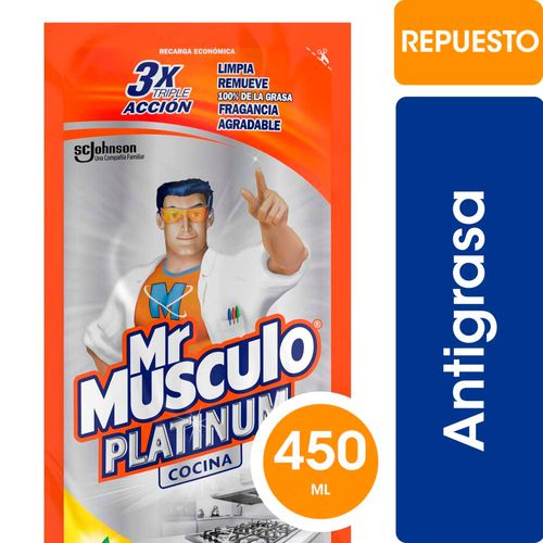 Limpiador Extra Power Limón Repuesto 450 Ml Mr Músculo