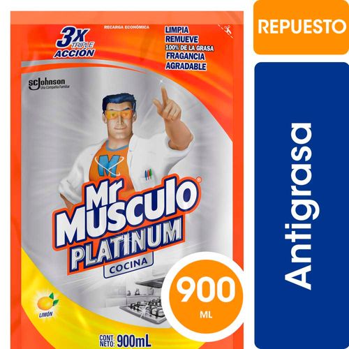 Limpiador Cocina Extra Power Limón Rep 900 Ml Mr Músculo