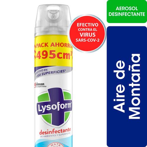 Desinfectante De Ambientes Lysoform Original Aerosol 495Ml