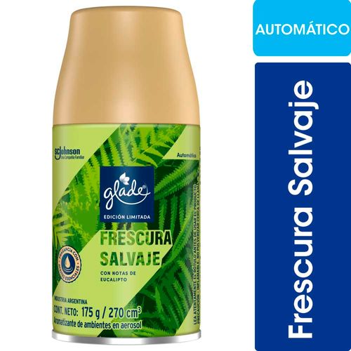 Aromatizante Automático Frescura Salvaje Repuesto 270 Ml Glade