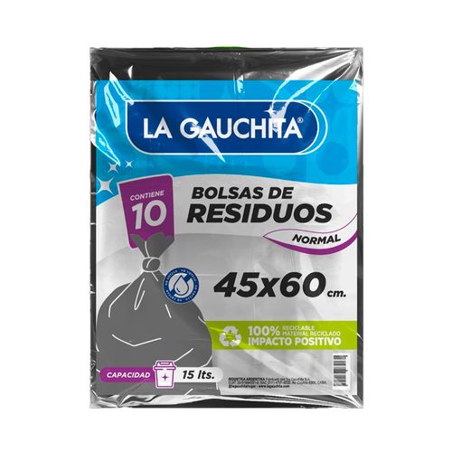 Bolsa Plana 45x60 Cm 10 Unidades La Gauchita
