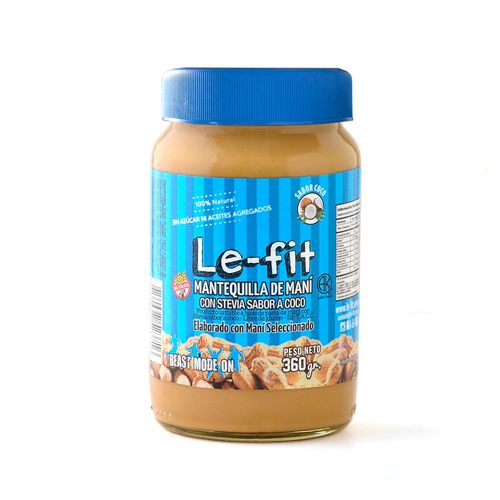 Mantequilla De Maní Con Coco 360 Gr Le-fit