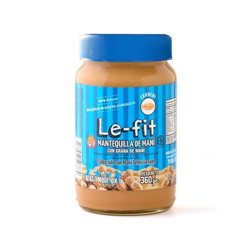 Mantequilla De Maní Crunchy 360 Gr Le-fit