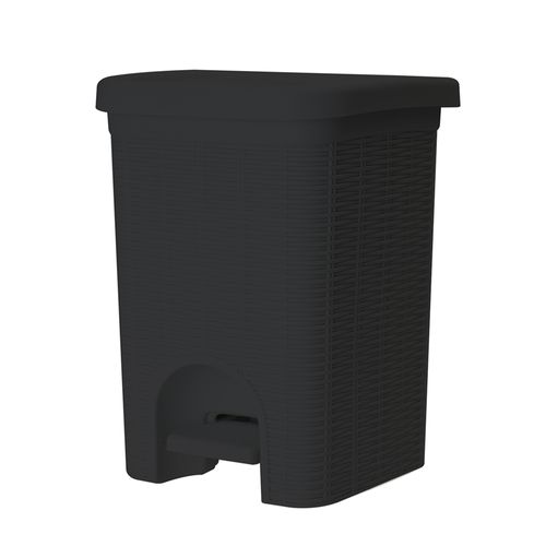 Basurero Look Rattan Negro Krea