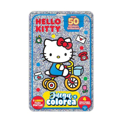 Libro Hello Kitty-juega Y Colorea Vertice