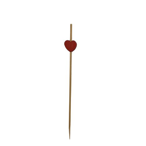 Set 50 Piezas Pinchos De Bamboo Heart Krea