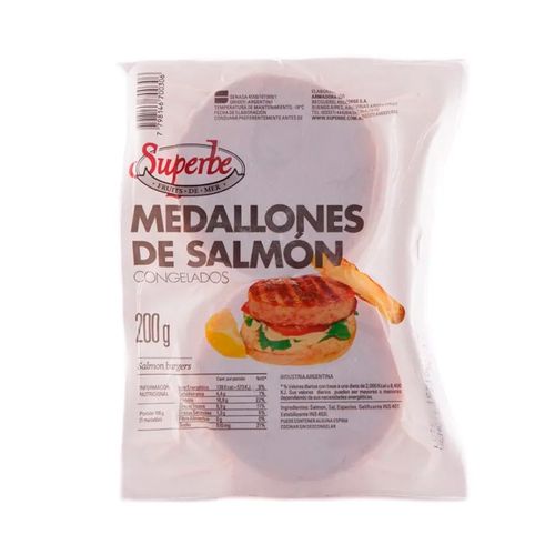 Medallones De Salmón Congelado 200 Gr