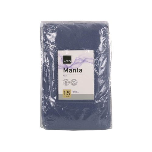 Frazada Polar Lisa 1.5p Azul Krea