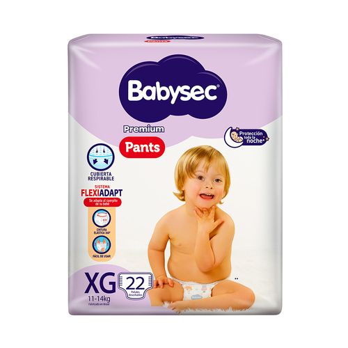 Pañales Premium Pants Xg X 22 Un Babysec