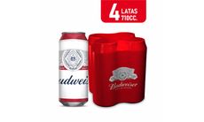 Cerveza Rubia 710ml X 4u Budweiser