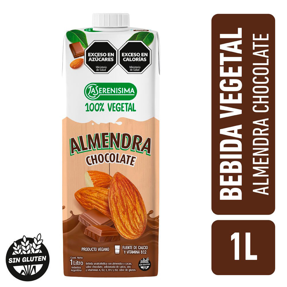 Alimento Vegetal Almendra Sabor Chocolate La Serenisima 1l