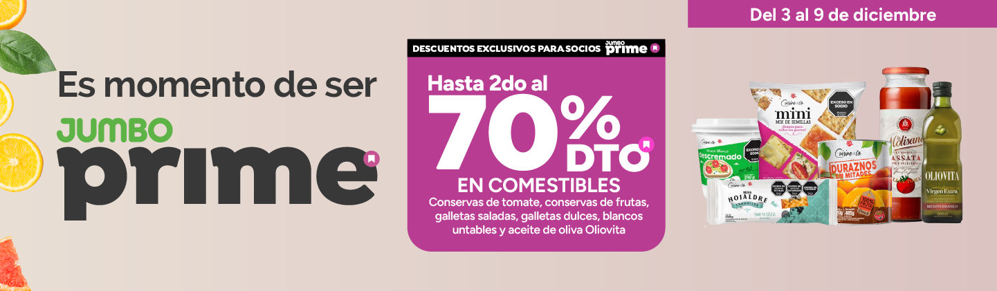 Jumbo Prime |Hasta 2do al 70%