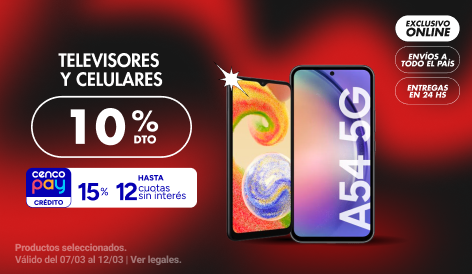 10% en Tv y Celulares