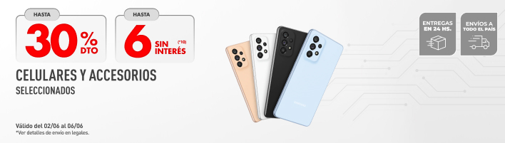 Disco | Hasta 30% - Hasta 6 CSI en Celulares y más