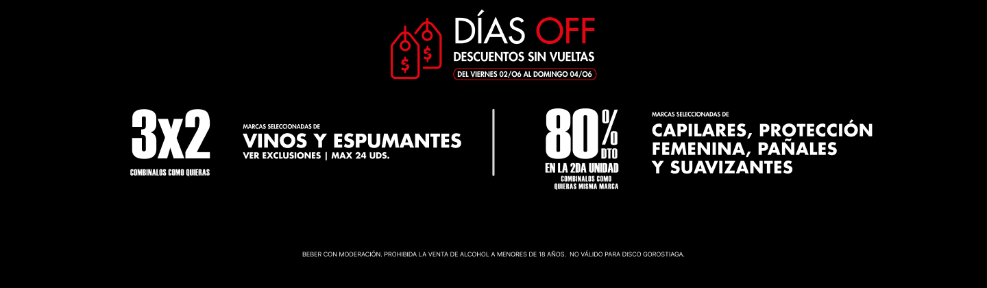 Disco | Días Off - 02.06 al 04.06