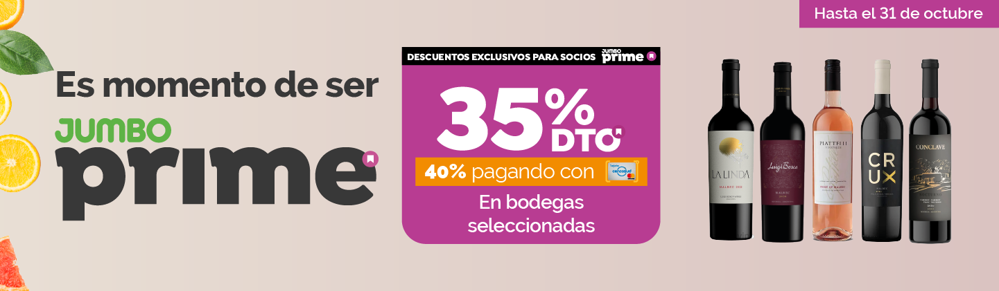 35% en Bodegas seleccionadas