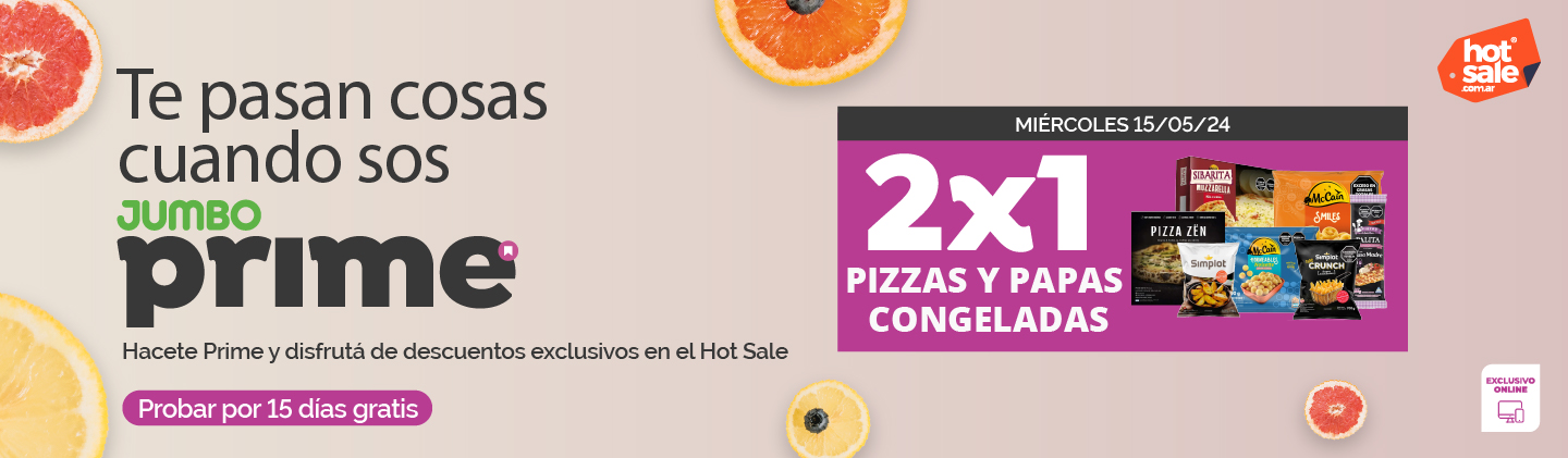 PRIME 2x1  en Pizzas y Papas Congeladas | Hot Sale Disco