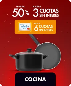 Hasta 50% y Hasta 3CSI en Cocina seleccionada | Hot Sale Disco