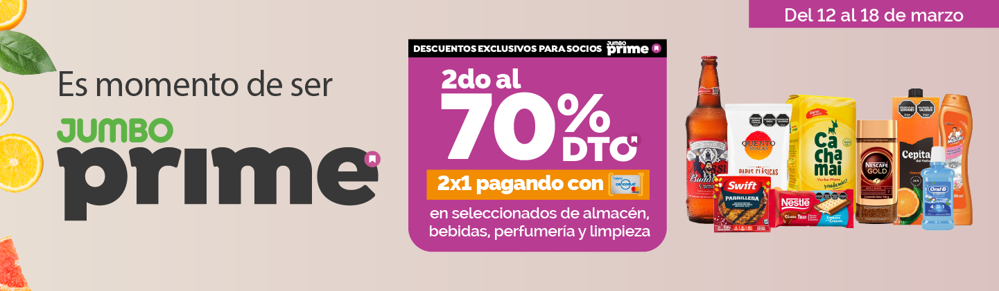 2do al 70% en Bebidas y más