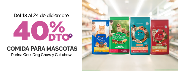 40% en Comidas para Mascotas