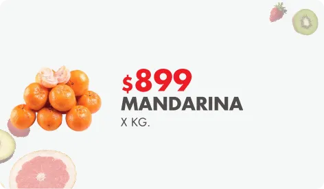 $899 en Mandarina x Kg