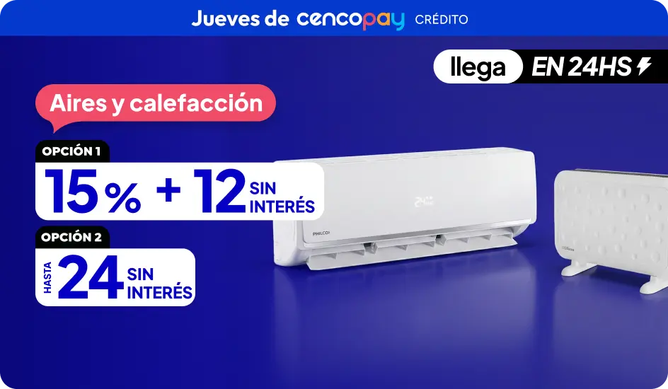 15% en un pago o 18CSI en Aires y mas