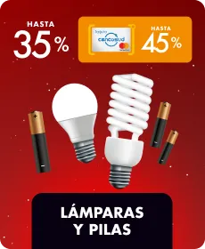 Hasta 35% en Lámparas y Pilas | Hot Sale Disco