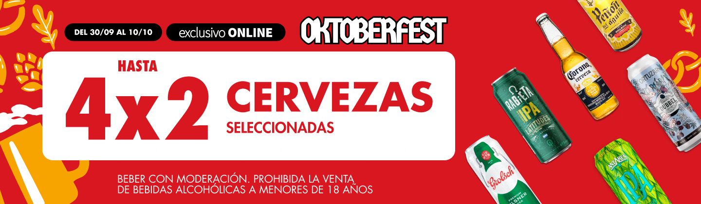 Oktoberfest - Hasta 4x2 en Cervezas