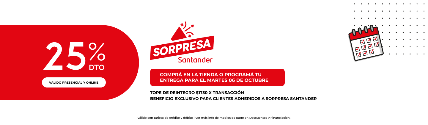 25% con Santander | Disco