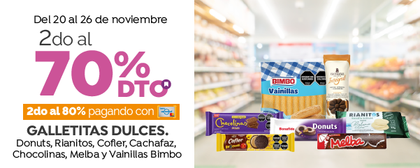 2do al 70% en Galletitas Dulces