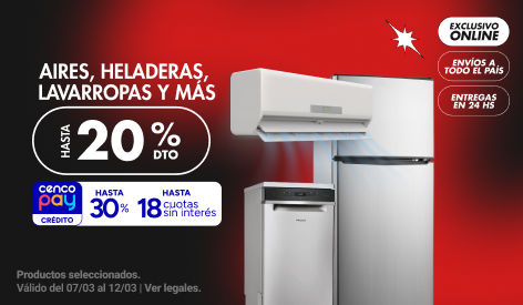 Hasta 20% en Heladeras y más